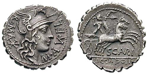 aurelia roman coin denarius